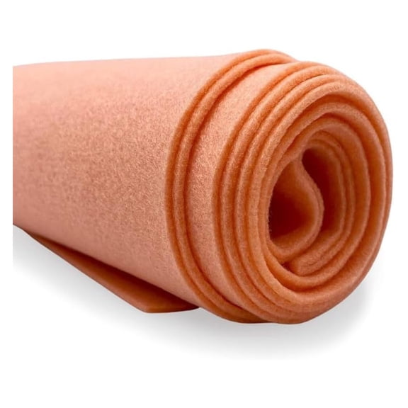 Felt Fabric by The Yard - 72" Wide & 1.6mm Thick Acrylic Felt - Soft and Durable Peach Fabric for DIY Arts & , Decorations and More - 5 Yards Peach