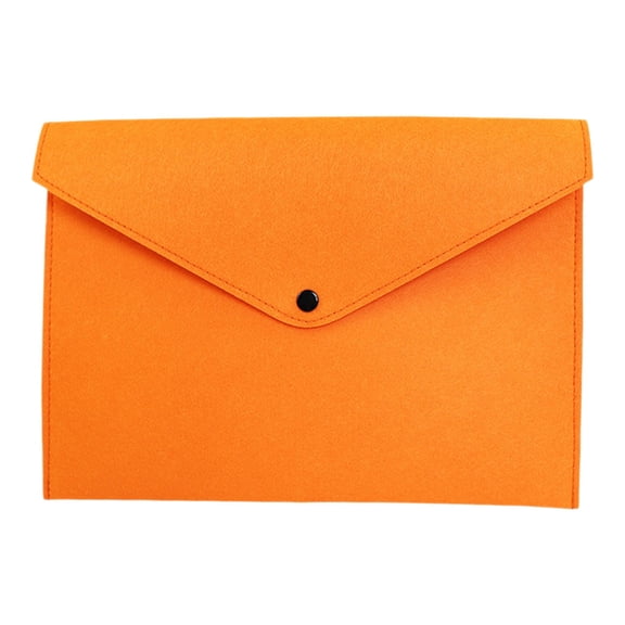 Felt File Folder,Document Bag,Expanding File Folder Paper Portfolio Case,Envelopes with Snap Closure,13X9 Inch File Bag,Envelope Document Storage Bag Organizer for Office Home Stationery,Orange
