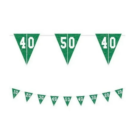 Felt Football Game Day Banner 60" Prestrung Sports Party Decor for Tailgates & Super Bowl Events