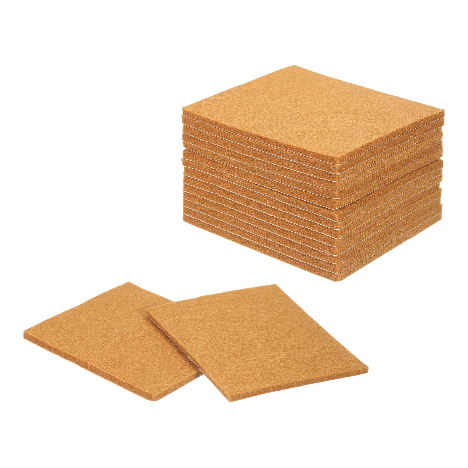 Felt Furniture Pads, 16Pack 5.12" x 4.49" Adhesive Backed Felt Non-slip Anti-scratch Chair Leg Protectors for Protecting Hardwood Floor, Light Brown