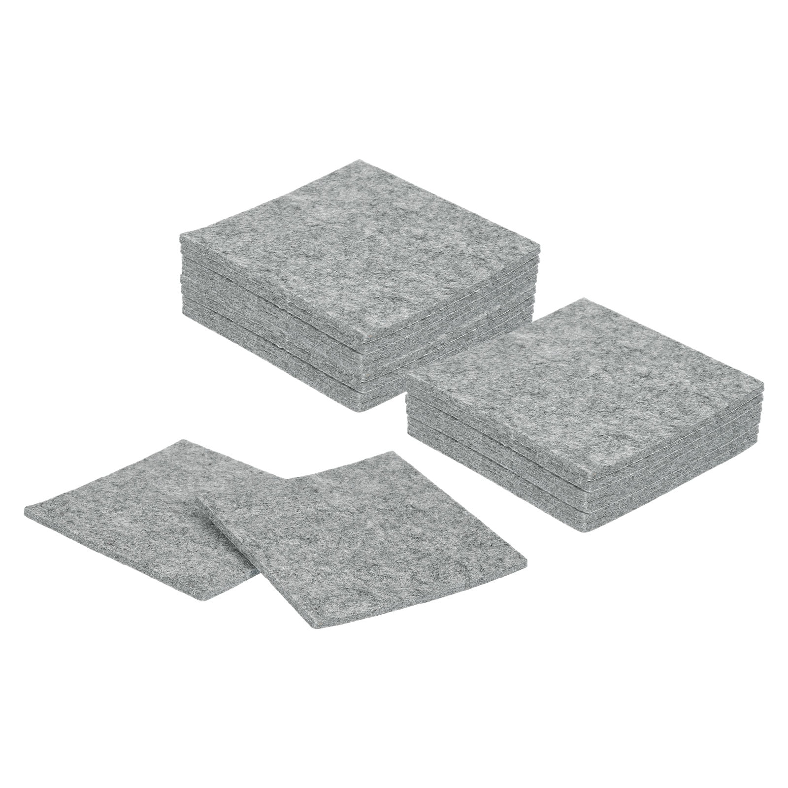Felt Furniture Pads, 16Pack 5.12" x 5.12" Adhesive Backed Felt Non-slip Anti-scratch Chair Leg Protectors for Protecting Hardwood Floor, Grey