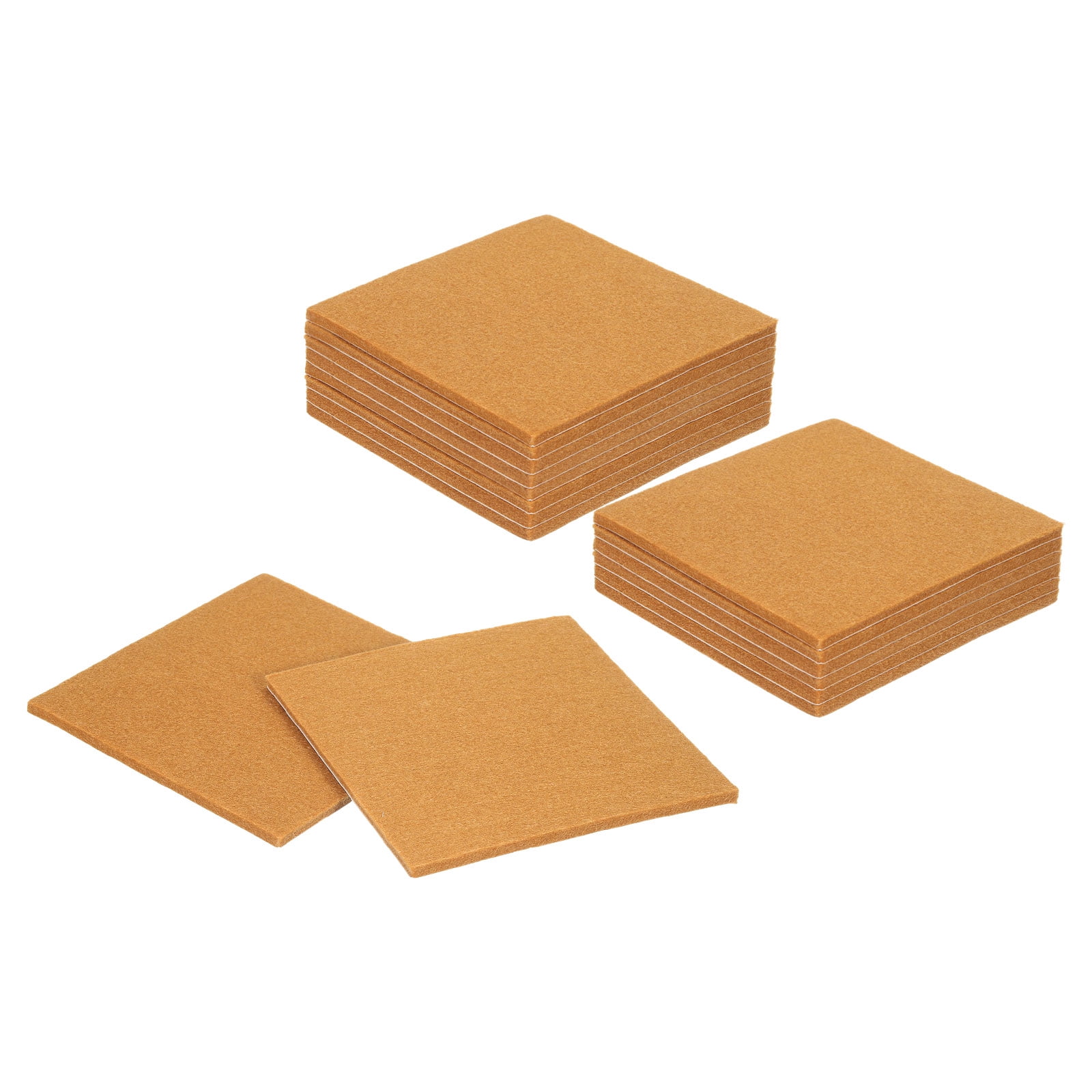 Felt Furniture Pads, 16Pack 5.12" x 5.12" Adhesive Backed Felt Non-slip Anti-scratch Chair Leg Protectors for Protecting Hardwood Floor, Light Brown