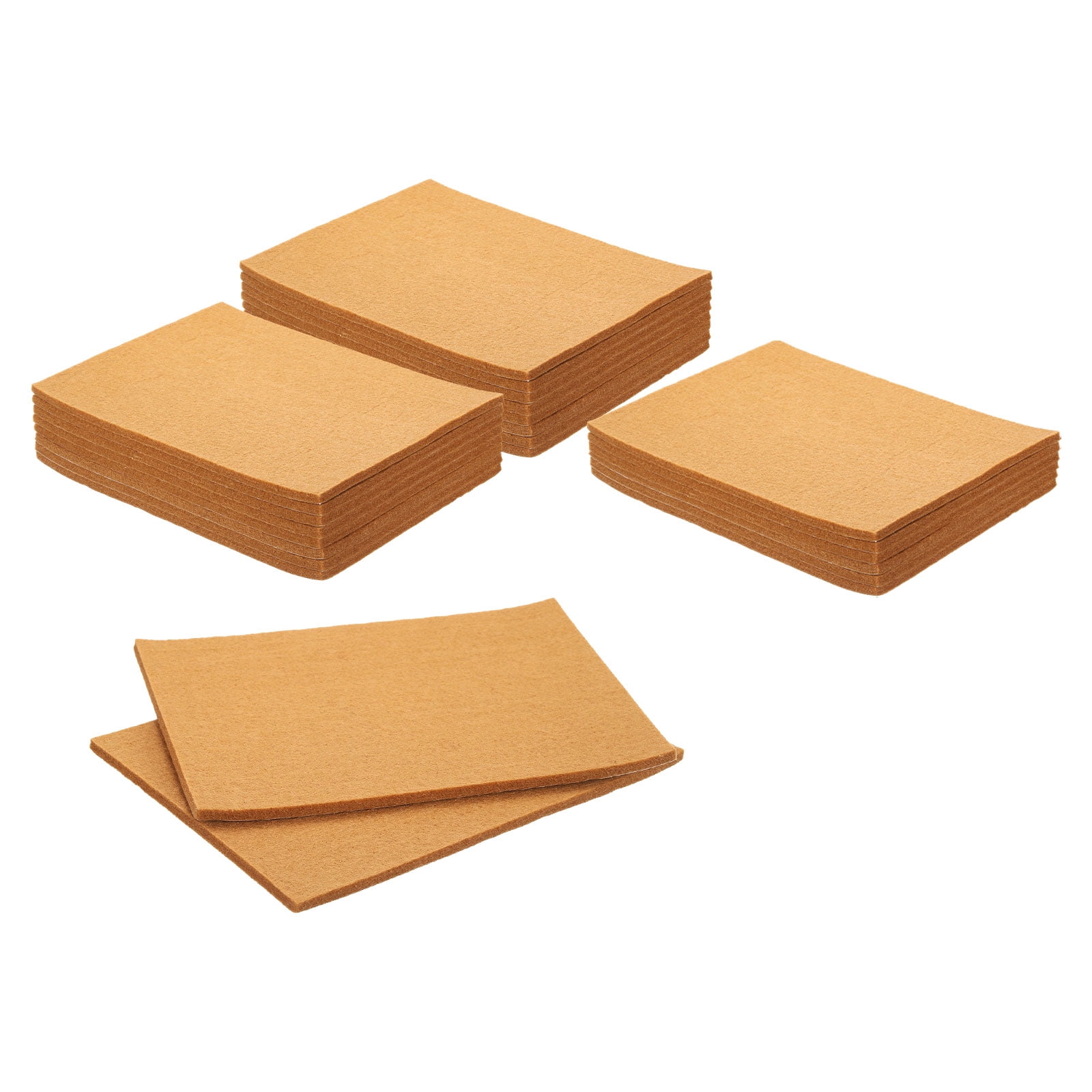 Felt Furniture Pads, 24Pack 5.91" x 7.87" Adhesive Backed Non-slip Anti-scratch Chair Leg Protectors for Protecting Hardwood Floor, Light Brown