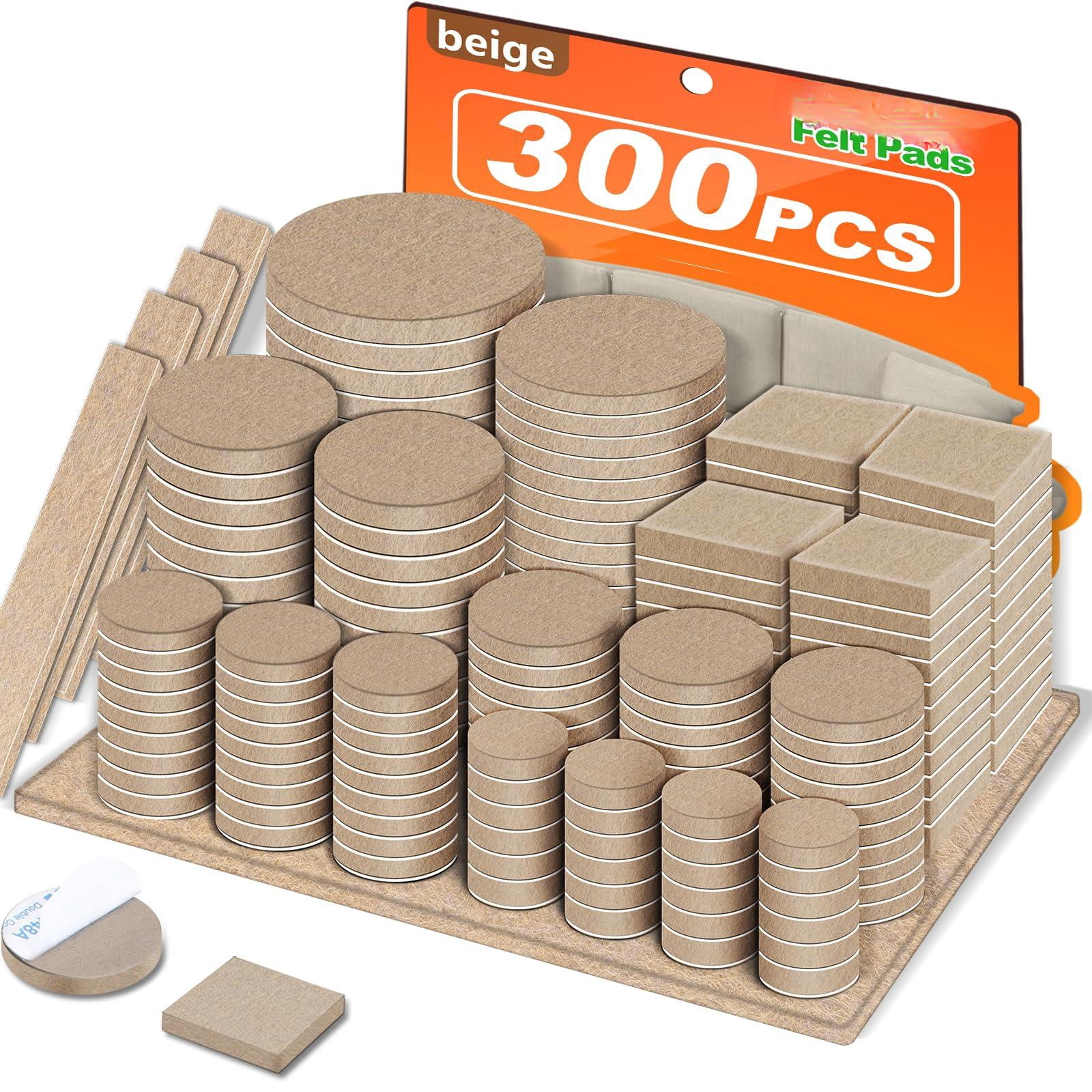 Felt Furniture Pads 300 Pieces  For Hardwood Floors Floor Protectors Beige