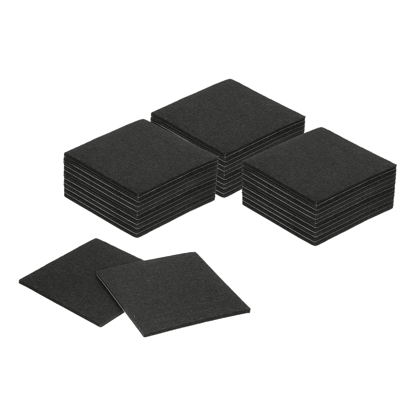 Felt Furniture Pads, 32Pack 4.72" x 4.72" Adhesive Backed Felt Non-slip Anti-scratch Chair Leg Protectors for Protecting Hardwood Floor, Black