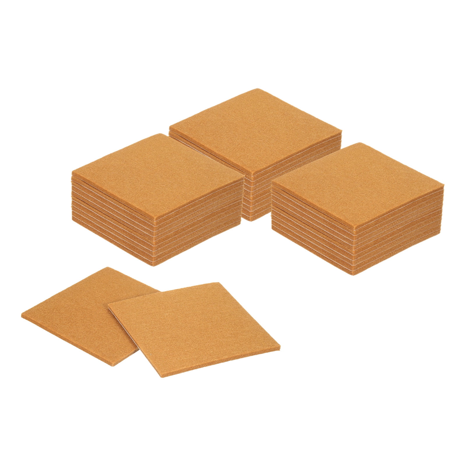 Felt Furniture Pads, 32Pack 4.72" x 4.72" Adhesive Backed Felt Non-slip Anti-scratch Chair Leg Protectors for Protecting Hardwood Floor, Light Brown