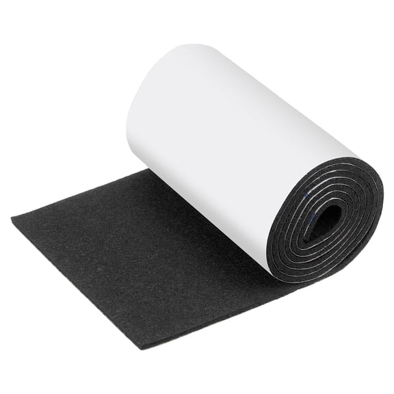 Felt Furniture Pads, 40 x 5 x 1.2 Inch Non-Slip Self-Adhesive Floor Protectors, Cuttable Felts Strip Tape Roll for Hardwood Floors and Home Appliances, Black