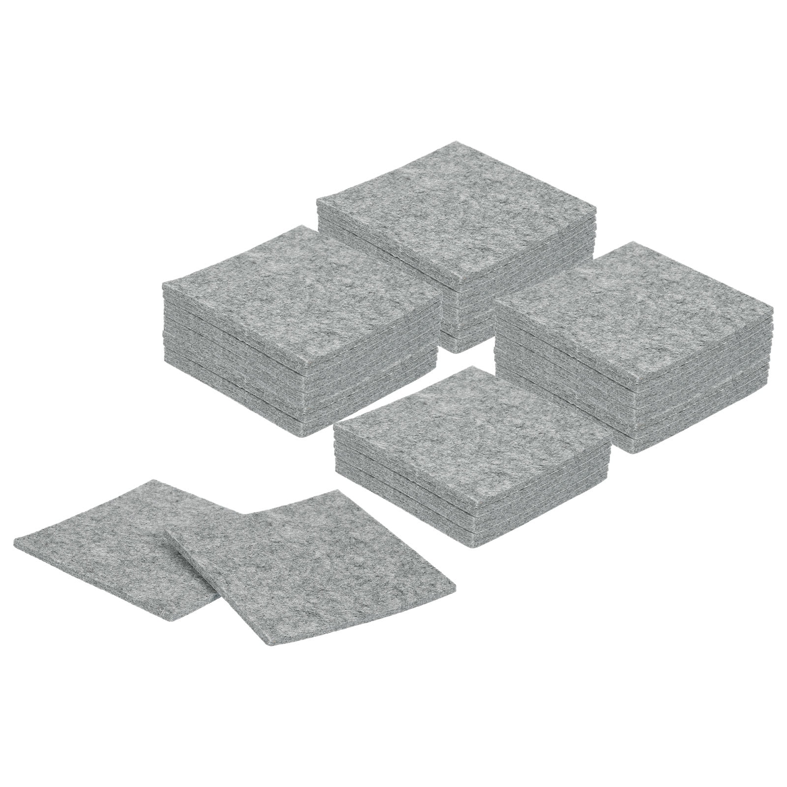 Felt Furniture Pads, 48Pack 5.12" x 5.12" Adhesive Backed Felt Non-slip Anti-scratch Chair Leg Protectors for Protecting Hardwood Floor, Grey