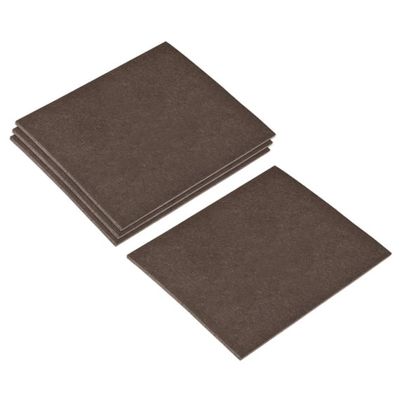 Felt Furniture Pads, 8" x 7.1" Self Adhesive Square Floor Protectors, Brown 48Pack
