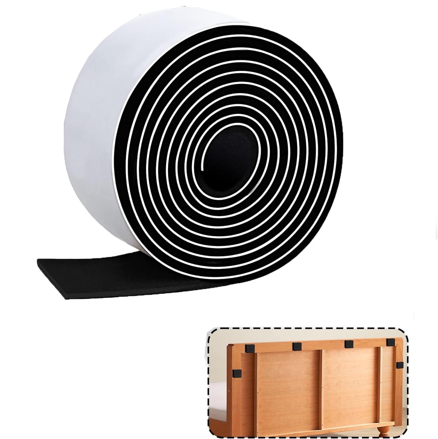 Rolzchoy 26-Piece Furniture Bumper Pads – EVA Foam Headboard Stoppers, Anti-Shake & Noise Reduction, Self-Adhesive (1cm & 0.5cm Thick)