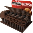 thumbnail image 1 of X-Protector Felt Furniture Pads - 181 Pcs Brown - Felt Pads for Furniture Feet - Protect Hard Floors, 1 of 7