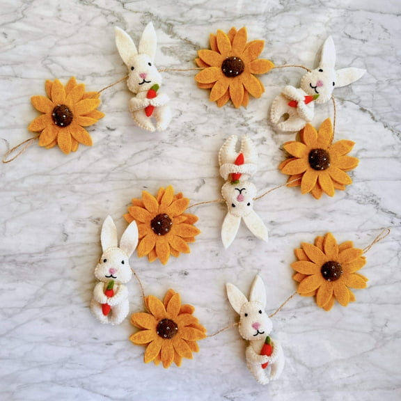 Felt Garland - Bunny Sunflower