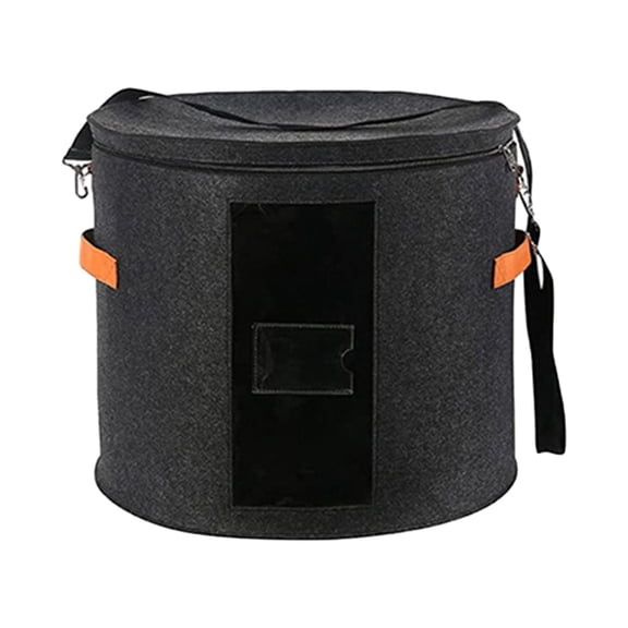 Felt Hat Container Hat Organizer with Hanging Strap Durable Dust Basket 43x26cm
