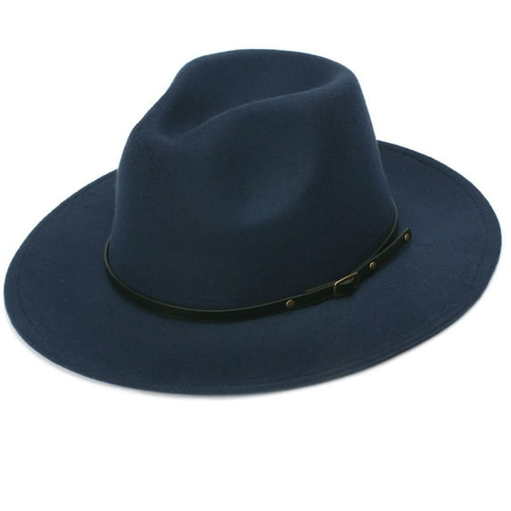 Felt Hats for Women,Fedora Hats for Women ,Felt Hats for Women Fedora,Hat Belt Buckle Wool Fedora Hat,Classic Floppy Panama Hats for Women with Belt,Wide Brim Fedora Hats for Women