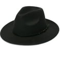 thumbnail image 1 of Felt Hats for Women,Fedora Hats for Women ,Felt Hats for Women Fedora,Hat Belt Buckle Wool Fedora Hat,Classic Floppy Panama Hats for Women with Belt,Wide Brim Fedora Hats for Women, 1 of 3
