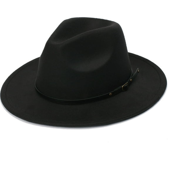 Felt Hats for Women,Fedora Hats for Women ,Felt Hats for Women Fedora,Hat Belt Buckle Wool Fedora Hat,Classic Floppy Panama Hats for Women with Belt,Wide Brim Fedora Hats for Women