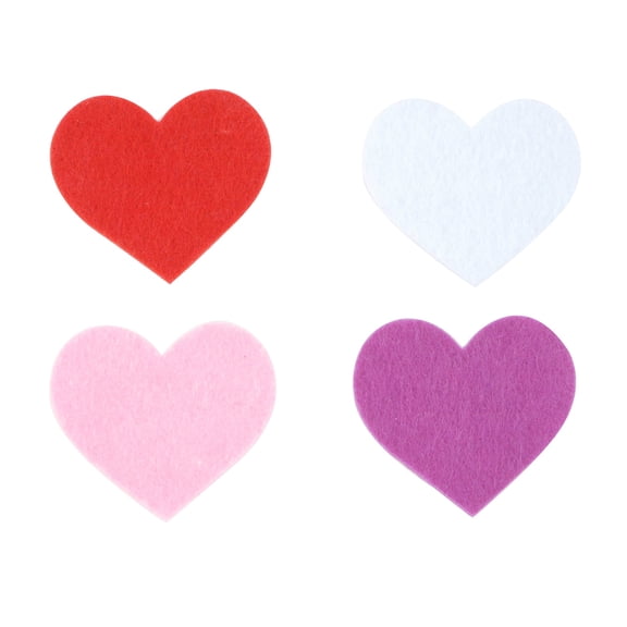 Felt Hearts Scrap Pack by Creatology Assorted Color Pre-Cut Felt Heart Shapes for Kids Crafts & DIY Projects - 12 Pack