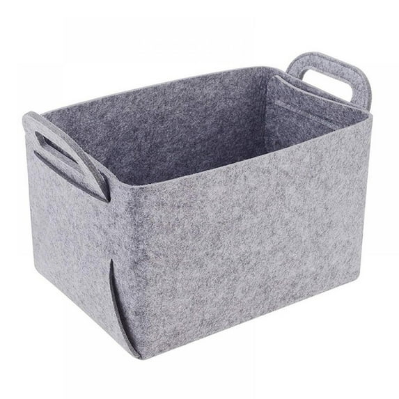 Felt Laundry Basket with Handle Household Sundries Storage Basket Foldable