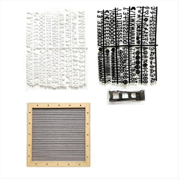 Felt Letter Board,Felt Message Board, Changeable Sign Boards , Baby Announcement Sign Grey