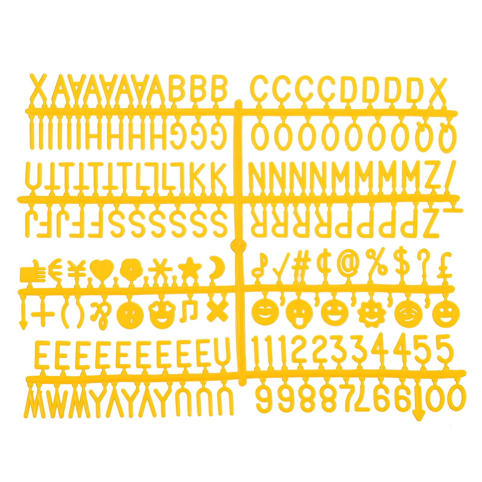 Felt Letter Board Letters Numbers Symbols 3/4 Inch Bright Yellow ...