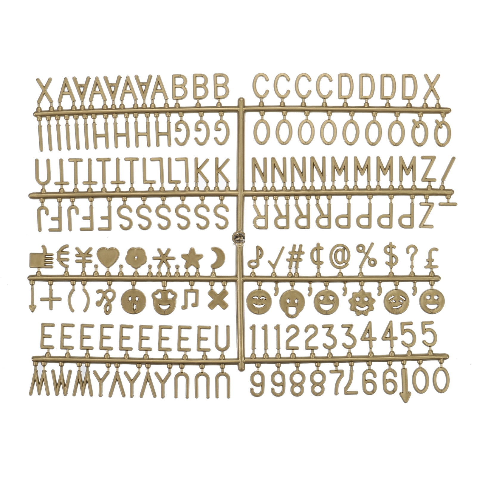Uxcell Felt Letter Board Letters Numbers Symbols 3/4 inch Bronze ...