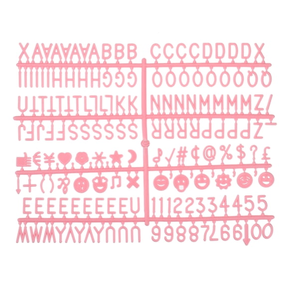 Uxcell Felt Letter Board Letters Numbers Symbols 3/4 inch Pink Alphabet Message Board Changeable