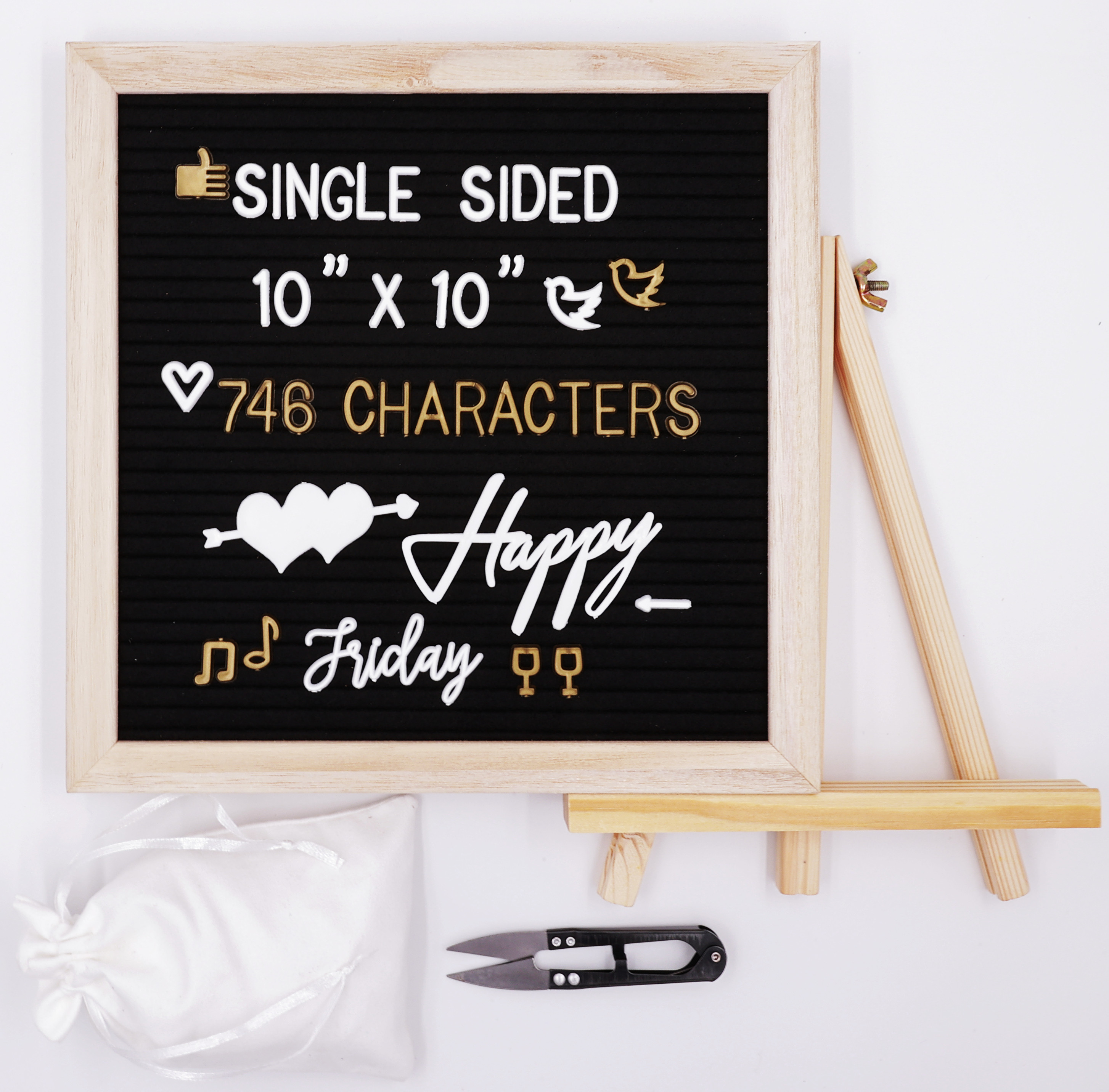 Felt Letter Board with Letters, Pre Cut & Sorted Letters, First Day of  School Board, 10x10 Inch Changeable Letter Boards Message Board, Classroom  and