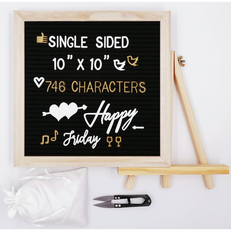Felt Letter Board with Letters, Pre Cut & Sorted Letters, First Day of  School Board, 10x10 Inch Changeable Letter Boards Message Board, Classroom  and
