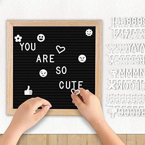 Felt Letter Message Board 340 Letters,Letter Board Sign with Stand, 10X10 Inch for Baby & Pregnancy Announcement Sign,for Party Home Decor