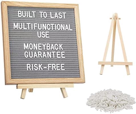 Felt Letter Message Board 340 Letters,Letter Board Sign with Stand, 10X10 Inch for Baby & Pregnancy Announcement Sign,for Party Home Decor