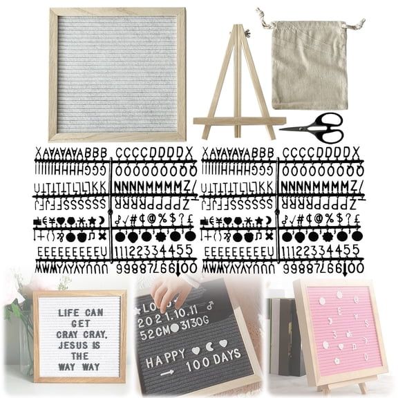 Felt Letter Message Board Set, 10" X 10" Felt Letter Board, Alphabet Message Board Set, 10 Inches X 10 Inches, 140 Pieces, for Celebrations