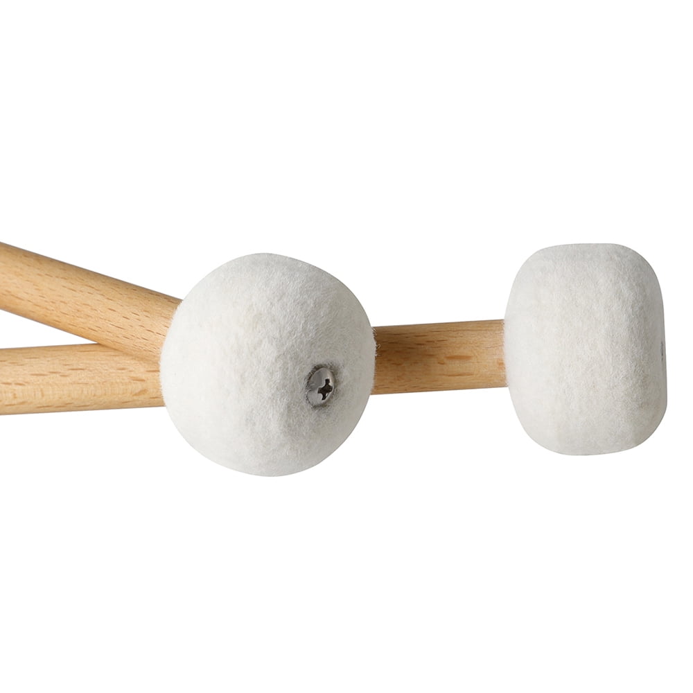 Felt Mallets Drum with Wood Handle, Percussion Instrument Accessory for