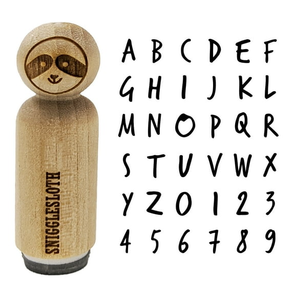 Felt Marker Font Letters and Numbers Rubber Stamp for Scrapbooking Crafting Stamping - Letter M - Mini 1/2 Inch