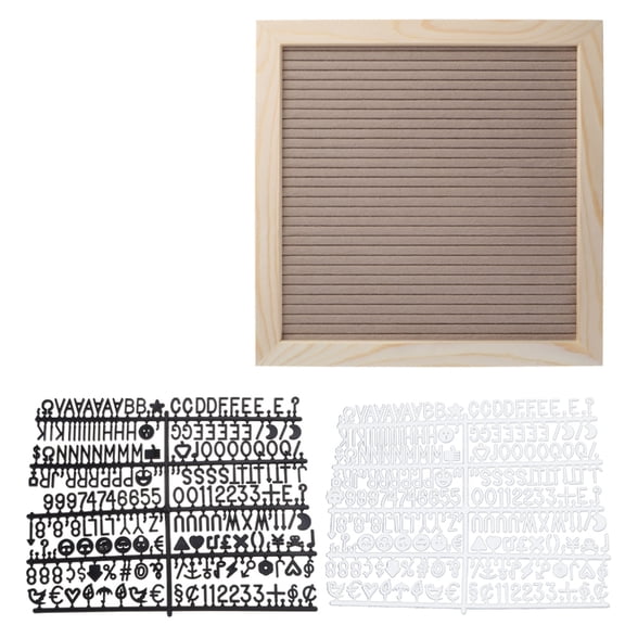 Felt Message Board Sign Boards with Letter Script Cursive Words Pine Frame Felt Letter Board 10x10inch Precuts Letter
