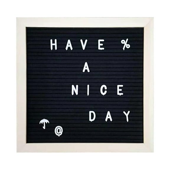 Felt Message Board Sign Boards with Letter Script Cursive Words Pine Frame Felt Letter Board 10x10inch Precuts Letter