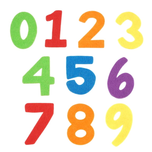 Felt Numbers Scrap Pack by Creatology Assorted Color Pre-Cut Felt Numerals for Kids Crafts - Learning & DIY Projects - 12 Pack