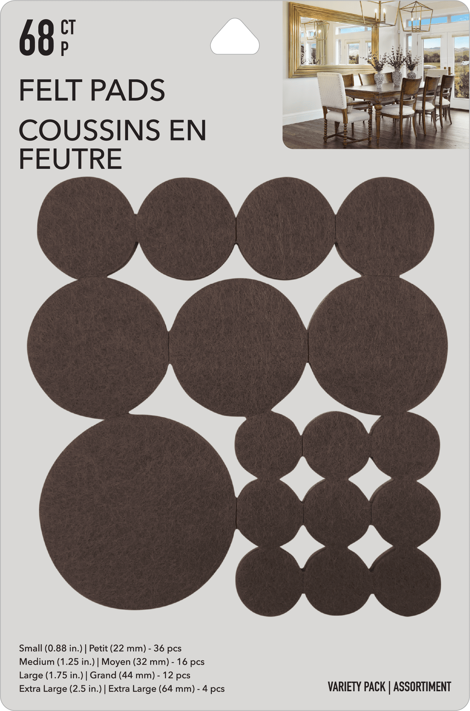 Felt Pad Variety Pack 68 Count