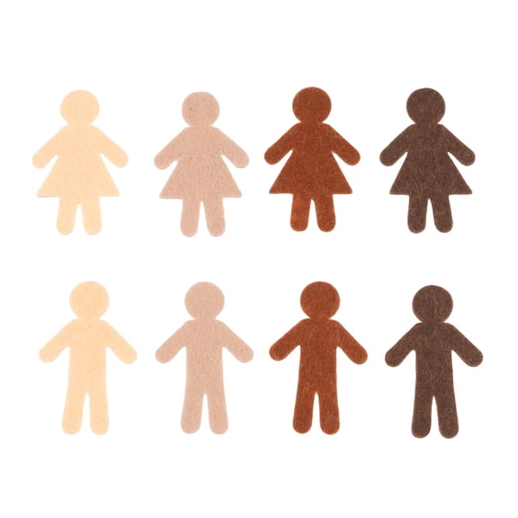 Felt People Shapes Scrap Pack by Creatology Assorted Color Pre-Cut Felt Figures for Kids Crafts - Class Projects & DIY Activities - 12 Pack