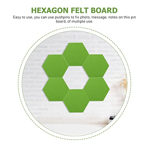 Felt Pin Boards for Walls 12Pcs Hexagon Felt Bulletin Board for Wall Pin Boards Self Adhesive Felt Cork Boards for Pictures Memo Notice Boards for Home Office