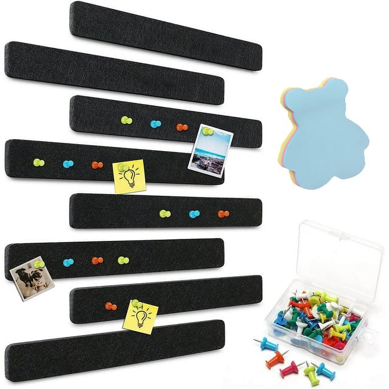 Felt Pin Bulletin Board Strips,8 Pack SelfAdhesive Cork Board Strips