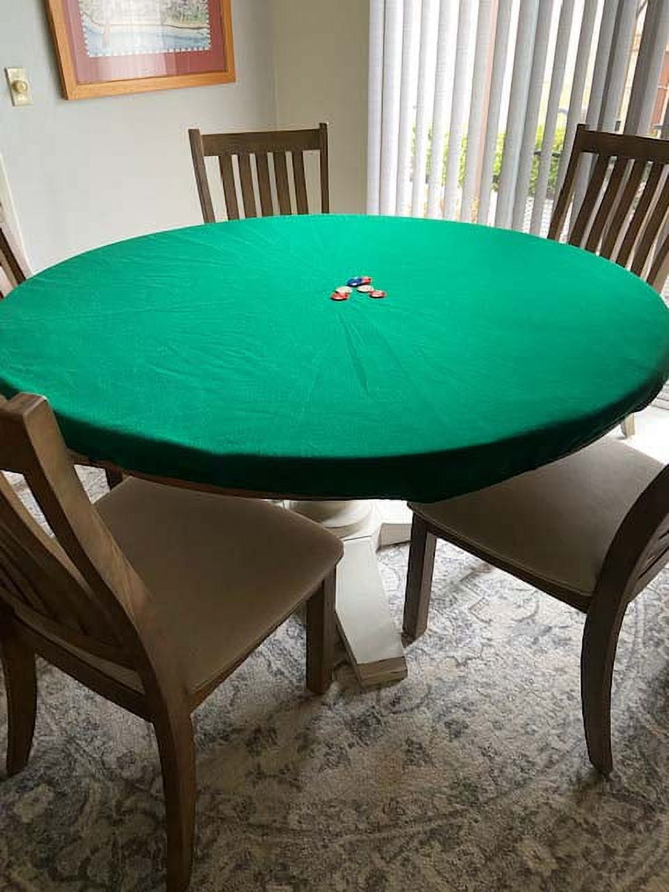 Felt Poker Table Cover CASINO GREEN fits 72" (6ft) ROUND Lifetime