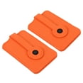 thumbnail image 1 of Felt Pull out Key Case Car Key Organize Pouch with Drawstring for Home Office Car Key, Orange, 2 Pack, 1 of 5