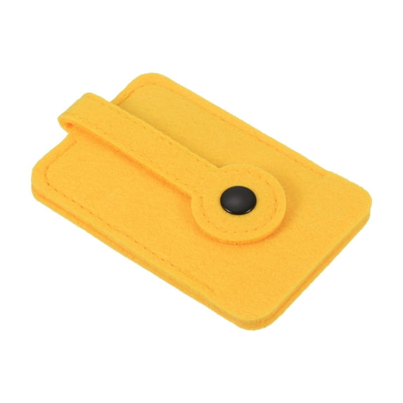 Felt Pullout Key Case Car Key Organize Pouch with Drawstring for Home Office Car Key, Yellow