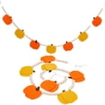 thumbnail image 1 of Felt Pumpkin Hanging Banners Wooden Garland with Felt Pumpkin Pendants of 2 Colors Fall Harvest Ornament, 1 of 7
