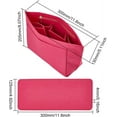 thumbnail image 1 of Felt Purse Organizer Base Shaper for Tote Bag Bag Organizer Insert for Handbags Multiple Pockets Felt Organizer Bag in Bag Shaper with Zipper Pockets Fit Neverfull MM Speedy Rose Red, 1 of 7
