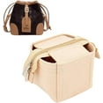 thumbnail image 1 of Felt Purse Organizer Insert with Zipper Felt Bag Organizer Tote Bag Liner Shaper Bag in Bag Handbag Bucket Bag Shaper Inner Pocket Travel Bag Organization Accessories for Women Beige, 1 of 9