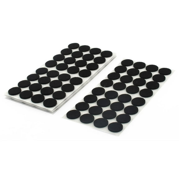 Felt Round 18mm Dia Anti-slip Chair Foot Cover Table Furniture Leg Protector Black 128 Pcs