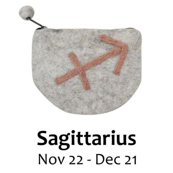 Felt Sagittarius Zodiac Coin Purse Global Groove