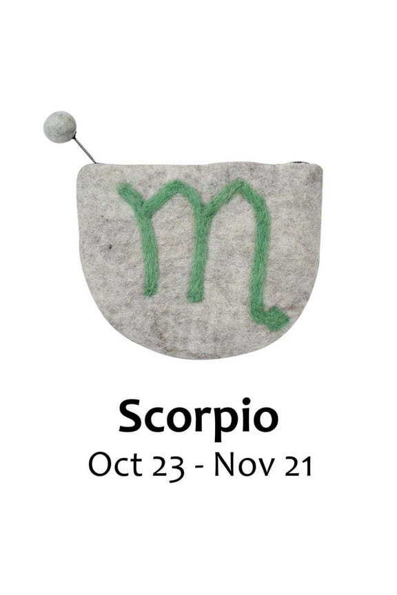 Felt Scorpio Zodiac Clutch