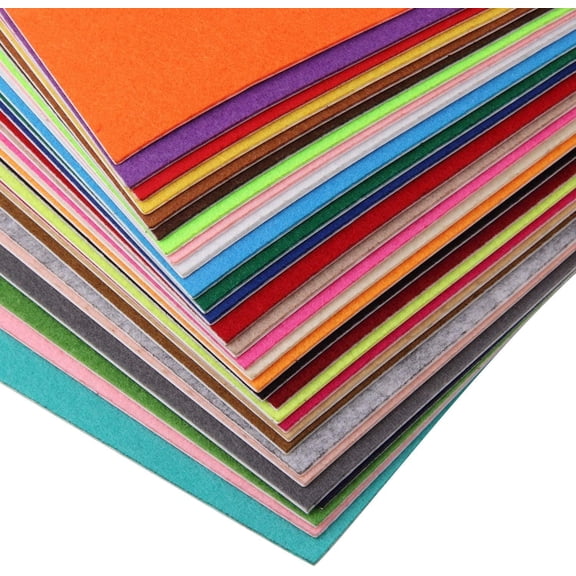 Felt Sheets, Scheam 40 Pcs Felt Fabric Sheets Lot in 40 Assorted Colors for Arts & Crafts, 6 x 6 inch Felt Flowers, Felt Coasters, Felt Jewelry, Felt Stickers, Felt Letters DIY Craftwork